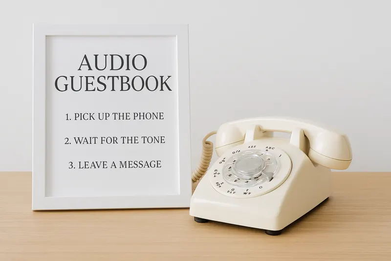 Audio guestbook telephone